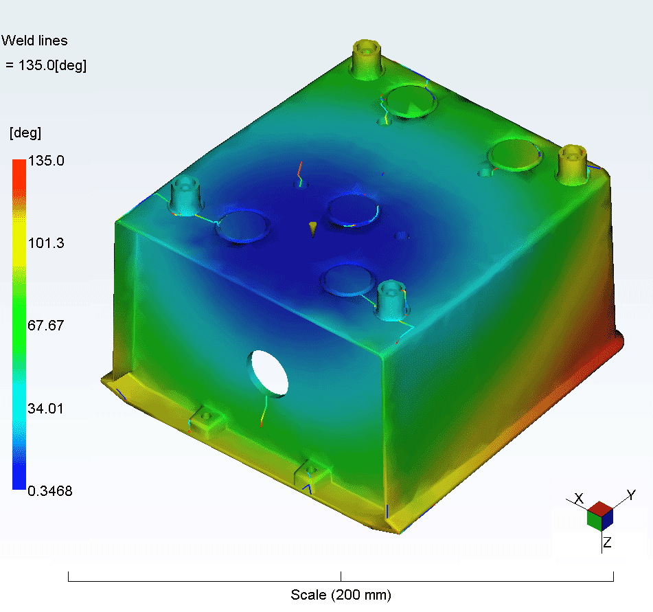 Moldflow analysis